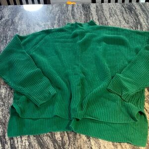 long tall sally Emerald Green Ribbed Turtleneck Sweater